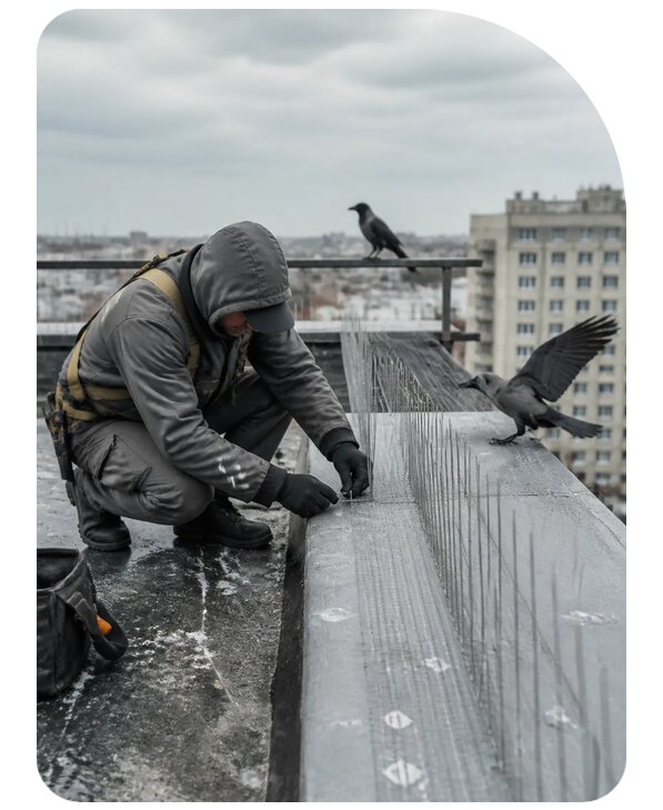 Защита от ворон под ключ в Гукове по цене от 5133 р. | Сенат-Гкв